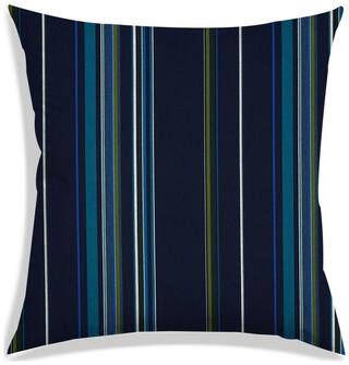 RADANYA Striped Polyester Blue Cushion Cover ( Extra large , Pack of 1 )