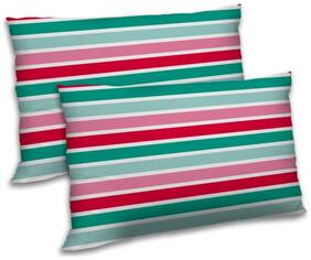 RADANYA Polyester Floral Pillow Covers ( Pack of 2 , Multi )