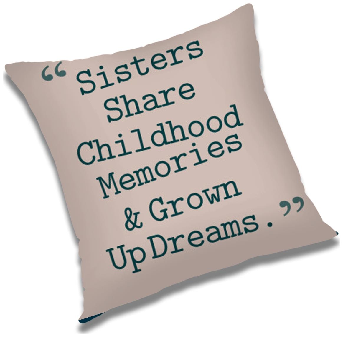 

RADANYA Text Print Cushion Cover with Filler Set 16x16 inch