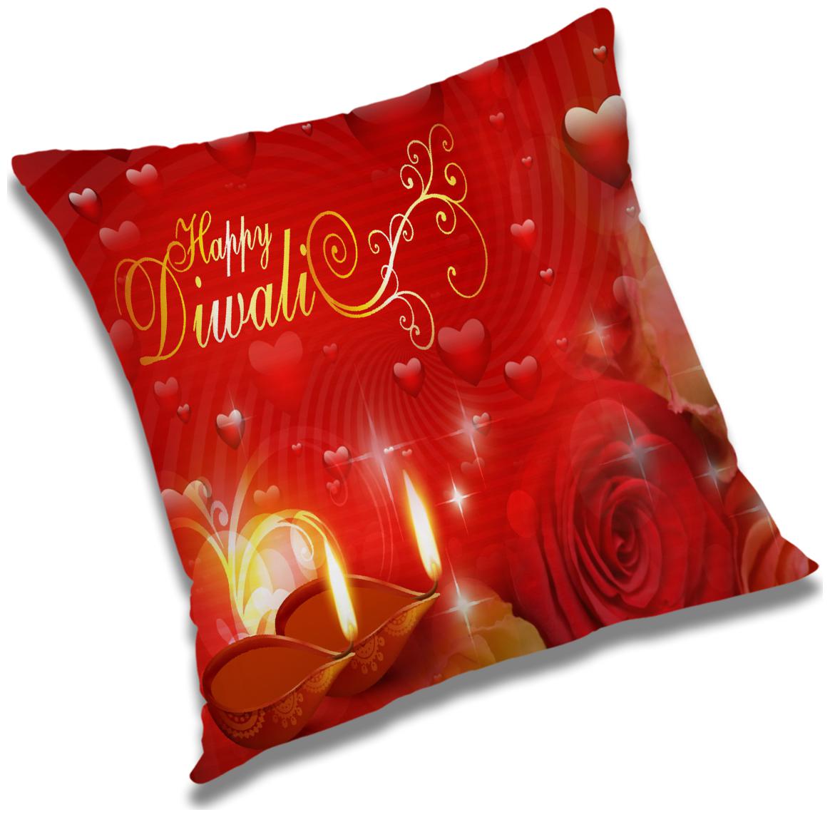 

RADANYA Printed Polyester Red Cushion Cover ( Large Pack of 1 )