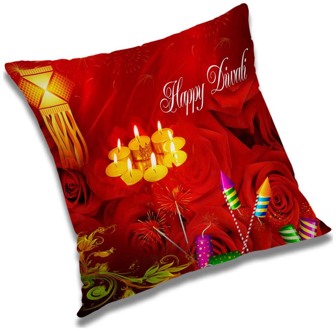 

RADANYA Text Print Cushion Cover with Filler Set 20x20 inch