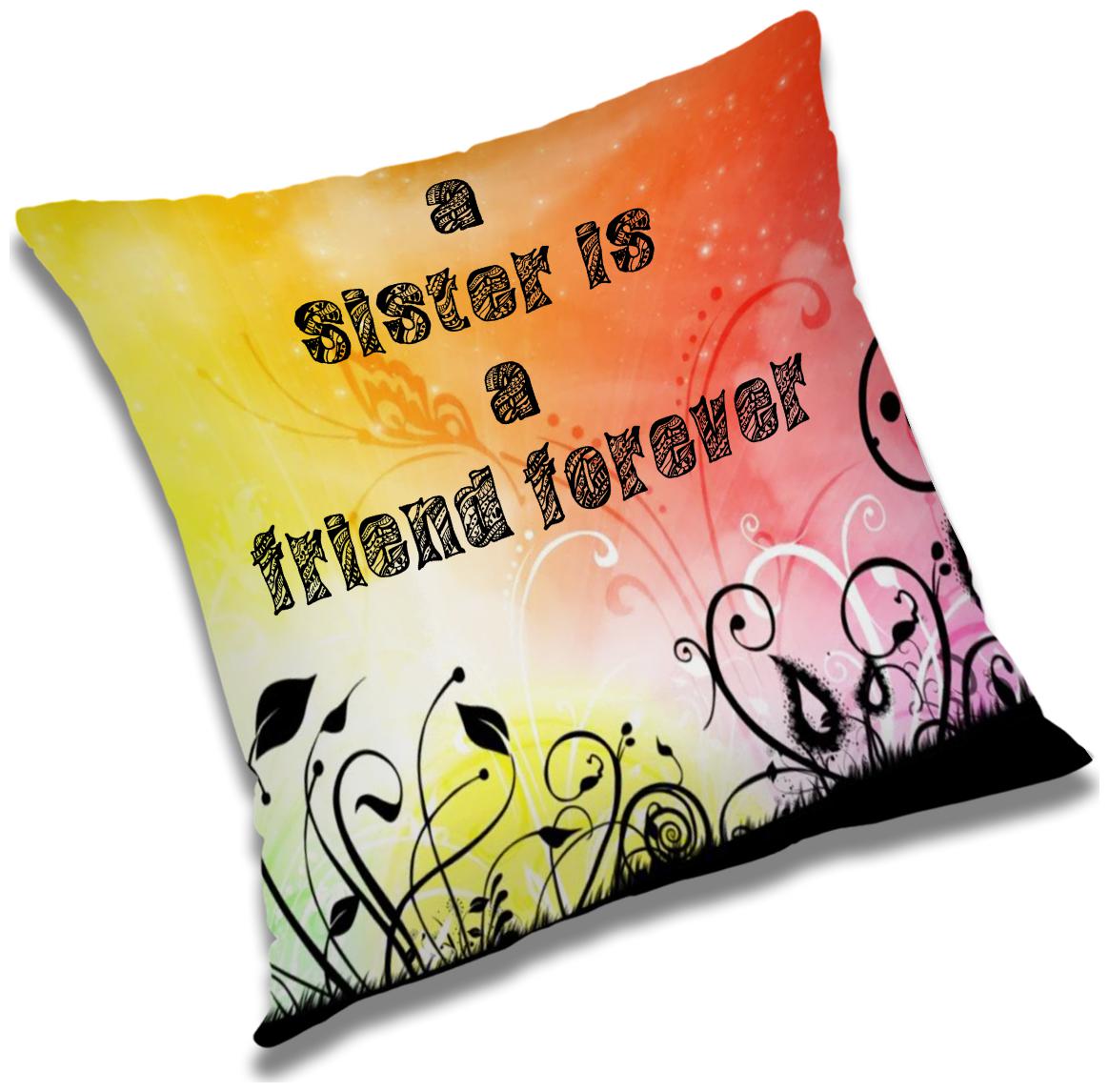 

RADANYA Text Print Cushion Cover with Filler Set 20x20 inch