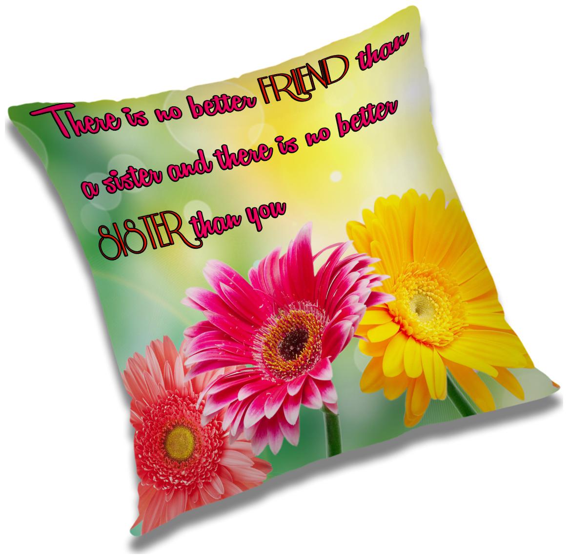 

RADANYA Text Print Cushion Cover with Filler Set 20x20 inch