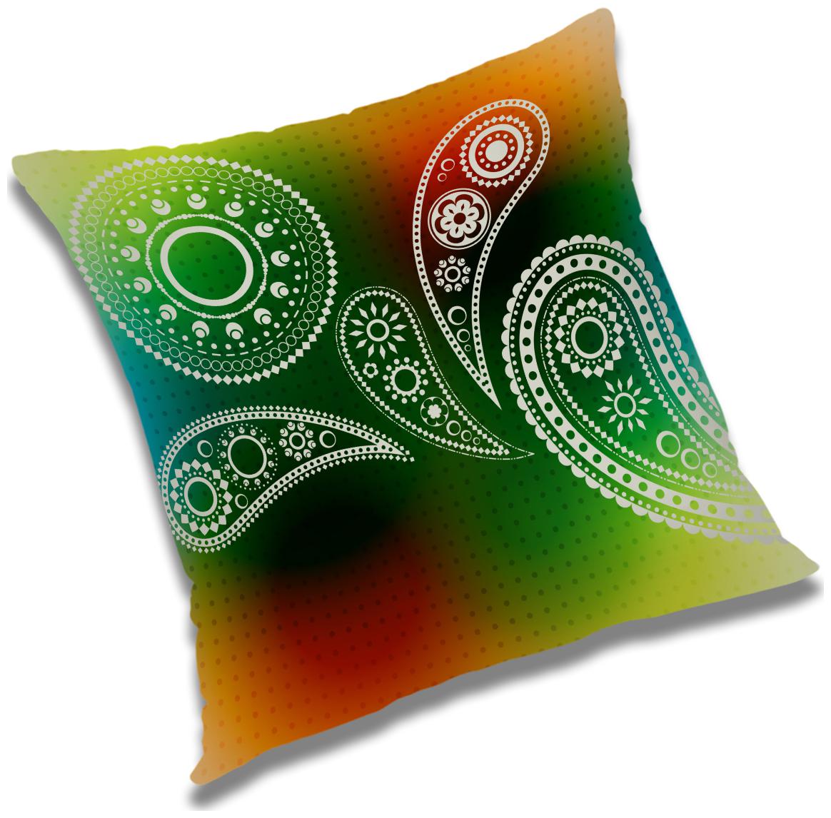

RADANYA Printed Polyester Green Cushion Cover ( Extra large Pack of 1 )