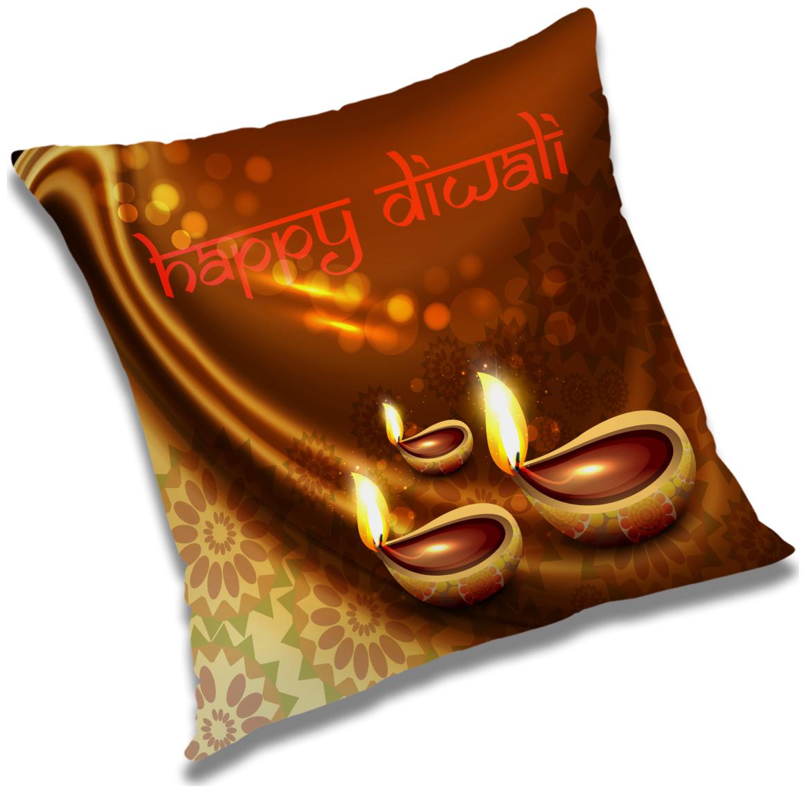 

RADANYA Text Print Cushion Cover with Filler Set 16x16 inch