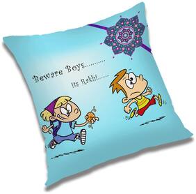 RADANYA Printed Polyester Orange Cushion Cover ( Extra large , Pack of 1 )