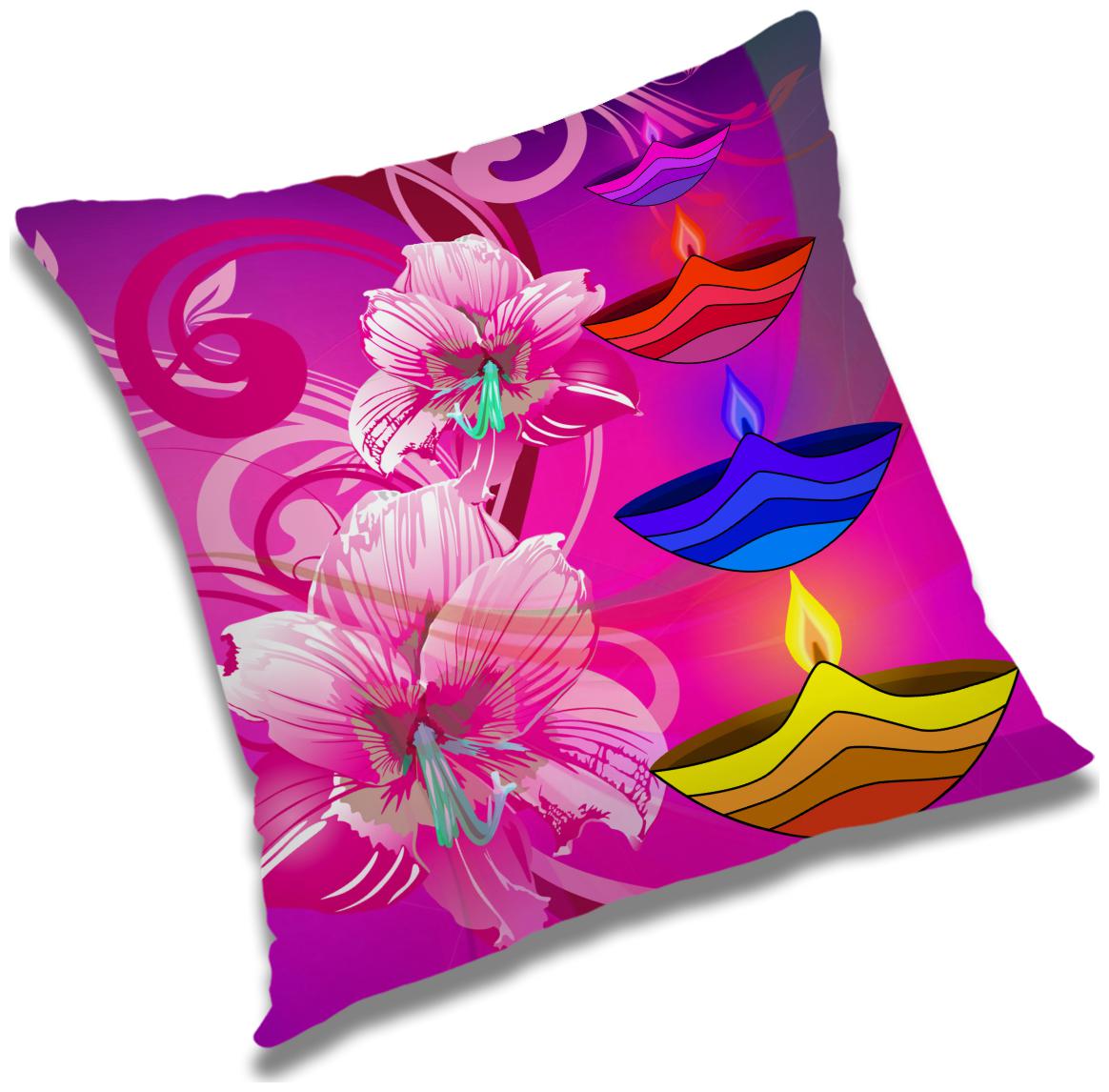 

RADANYA Text Print Cushion Cover with Filler Set 20x20 inch