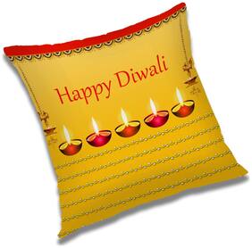 RADANYA Text Print Cushion Cover with Filler Set 24x24 inch
