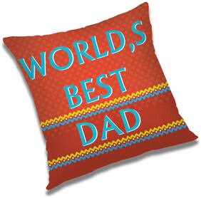 RADANYA Printed Polyester Orange Cushion Cover ( Small , Pack of 1 )