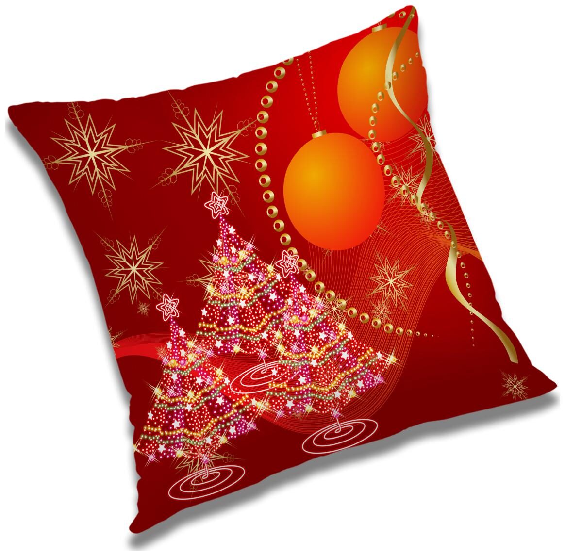 

RADANYA Printed Polyester Red Cushion Cover ( Large Pack of 1 )