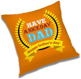 RADANYA Printed Polyester Orange Cushion Cover ( Extra large , Pack of 1 )