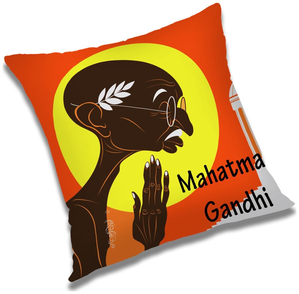 

RADANYA Text Print Cushion Cover with Filler Set 20x20 inch
