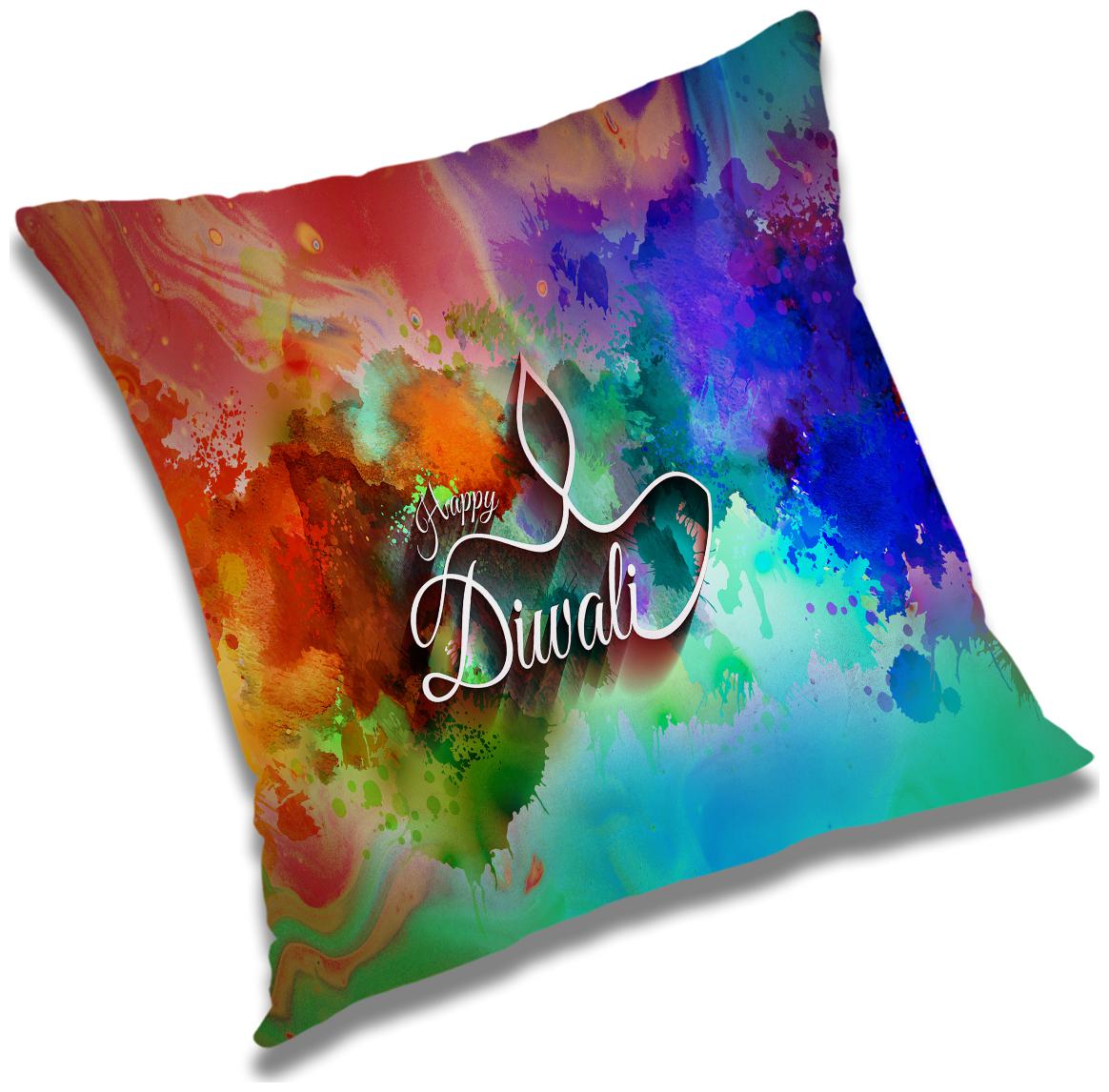 

RADANYA Text Print Cushion Cover with Filler Set 16x16 inch