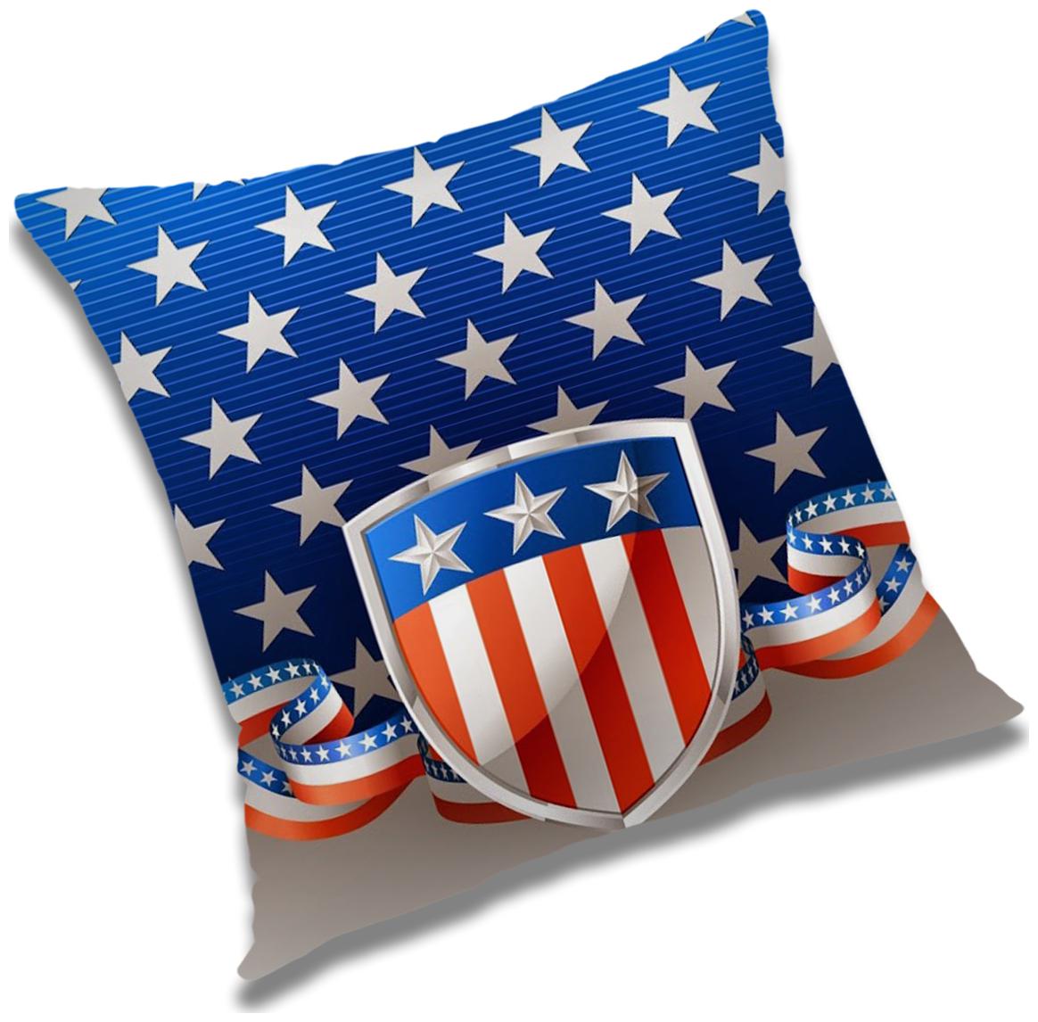 

RADANYA Text Print Cushion Cover with Filler Set 18x18 inch