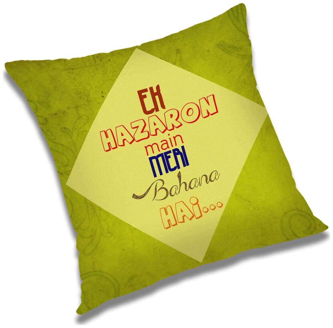 

RADANYA Printed Polyester Green Cushion Cover ( Large Pack of 1 )