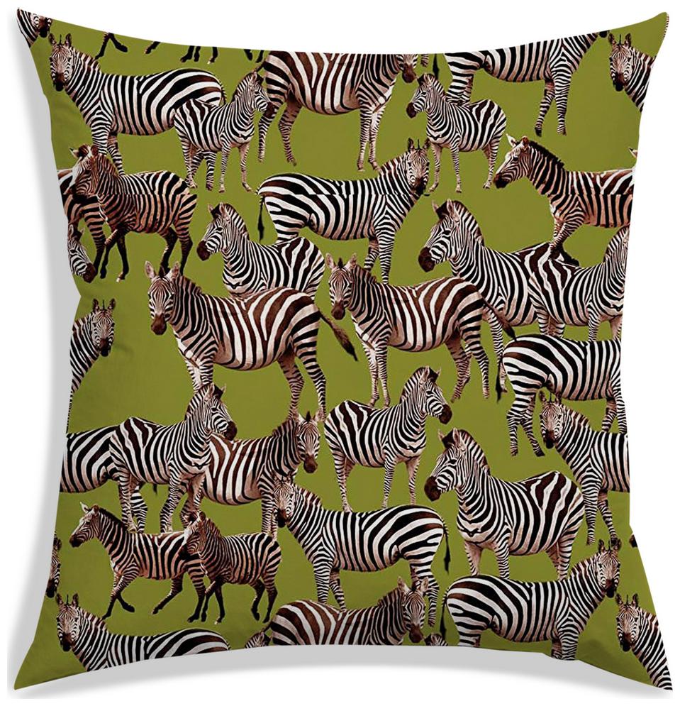 

RADANYA Printed Polyester Green Cushion Cover ( Small Pack of 1 )