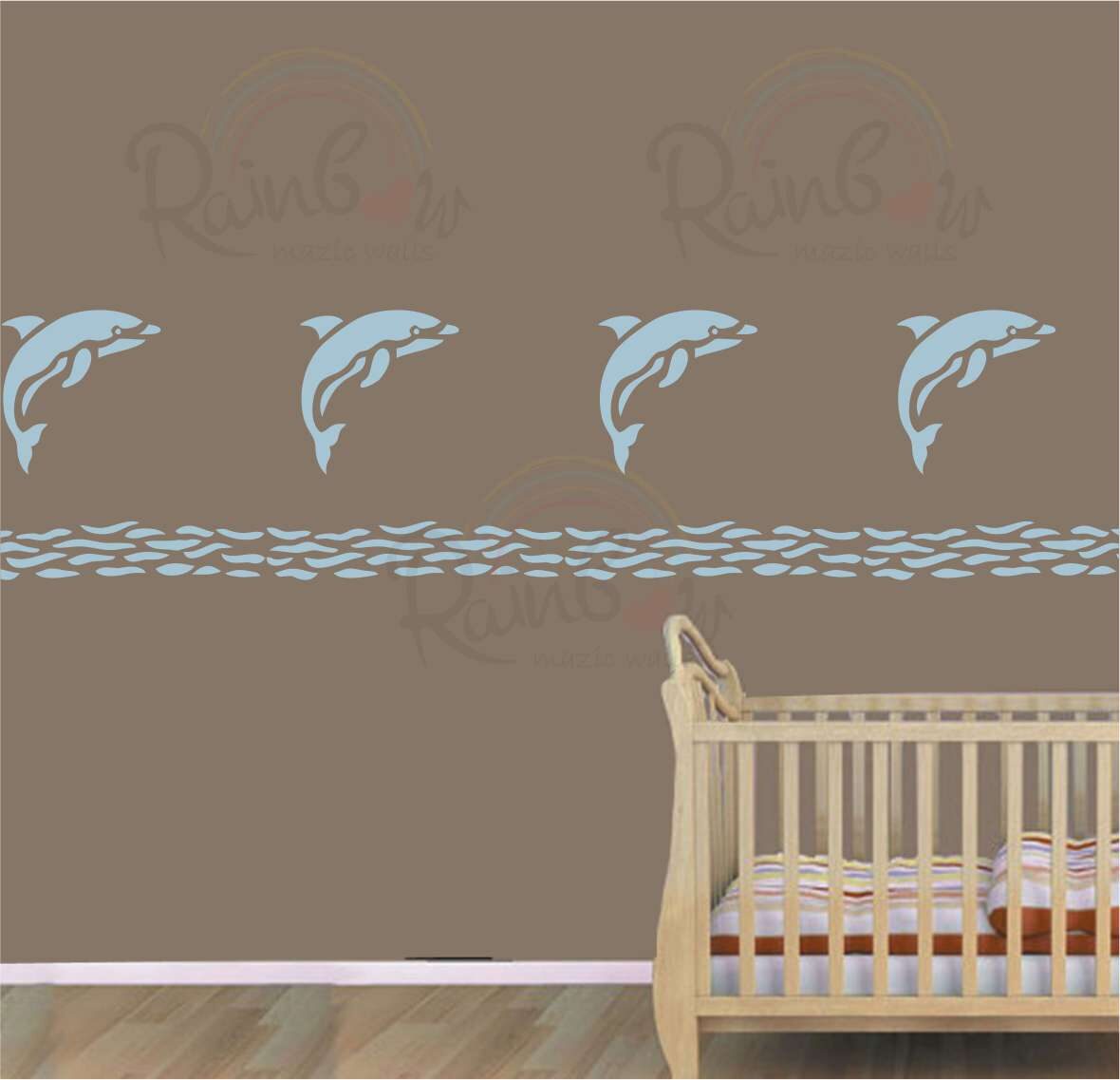 

Rainbow Mazic Walls Pvc Transparent Stencil Wall Arts -Set Of 1