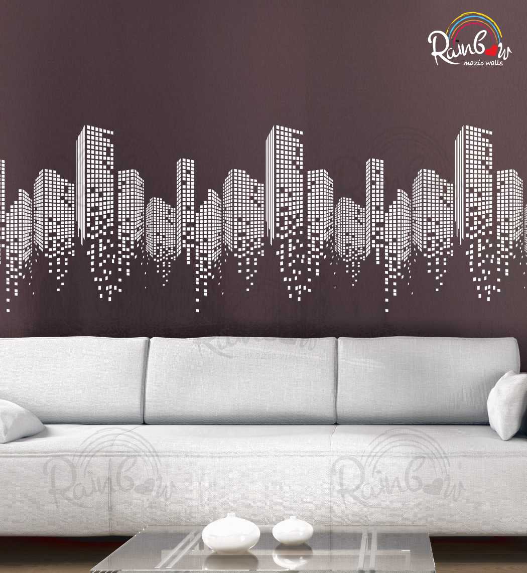 

Rainbow Mazic Walls Pvc Transparent Stencil Wall Arts -Set Of 1
