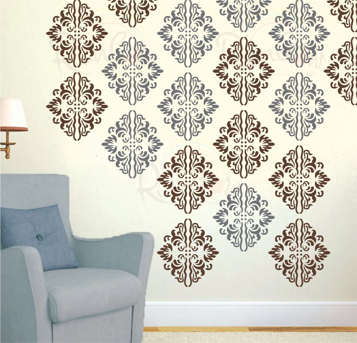 

Rainbow Mazic Walls Pvc Transparent Stencil Wall Arts -Set Of 1