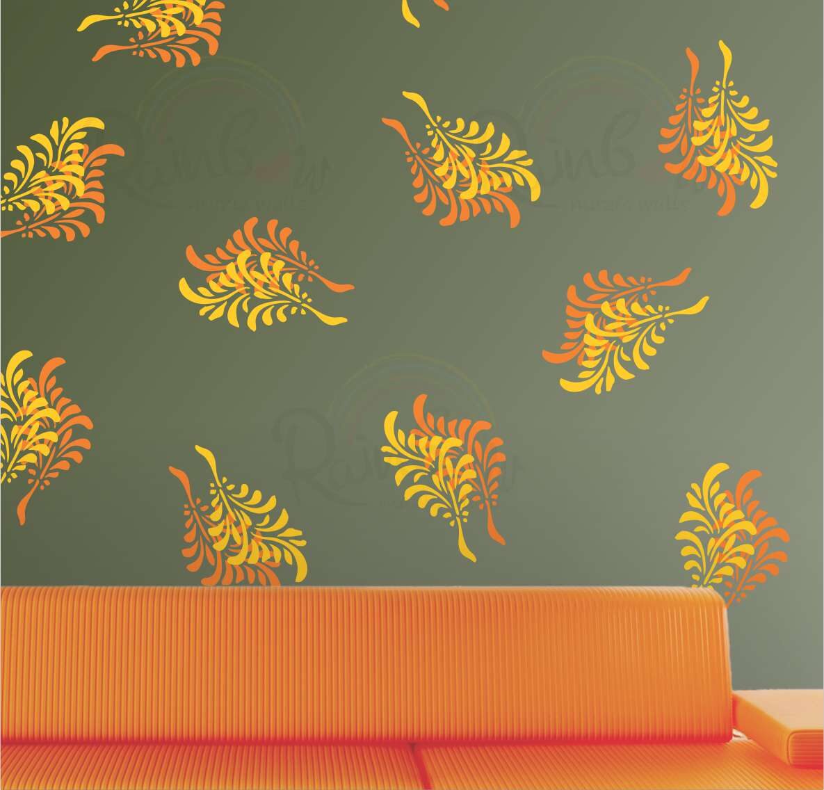 

Rainbow Mazic Walls Pvc Transparent Stencil Wall Arts -Set Of 1