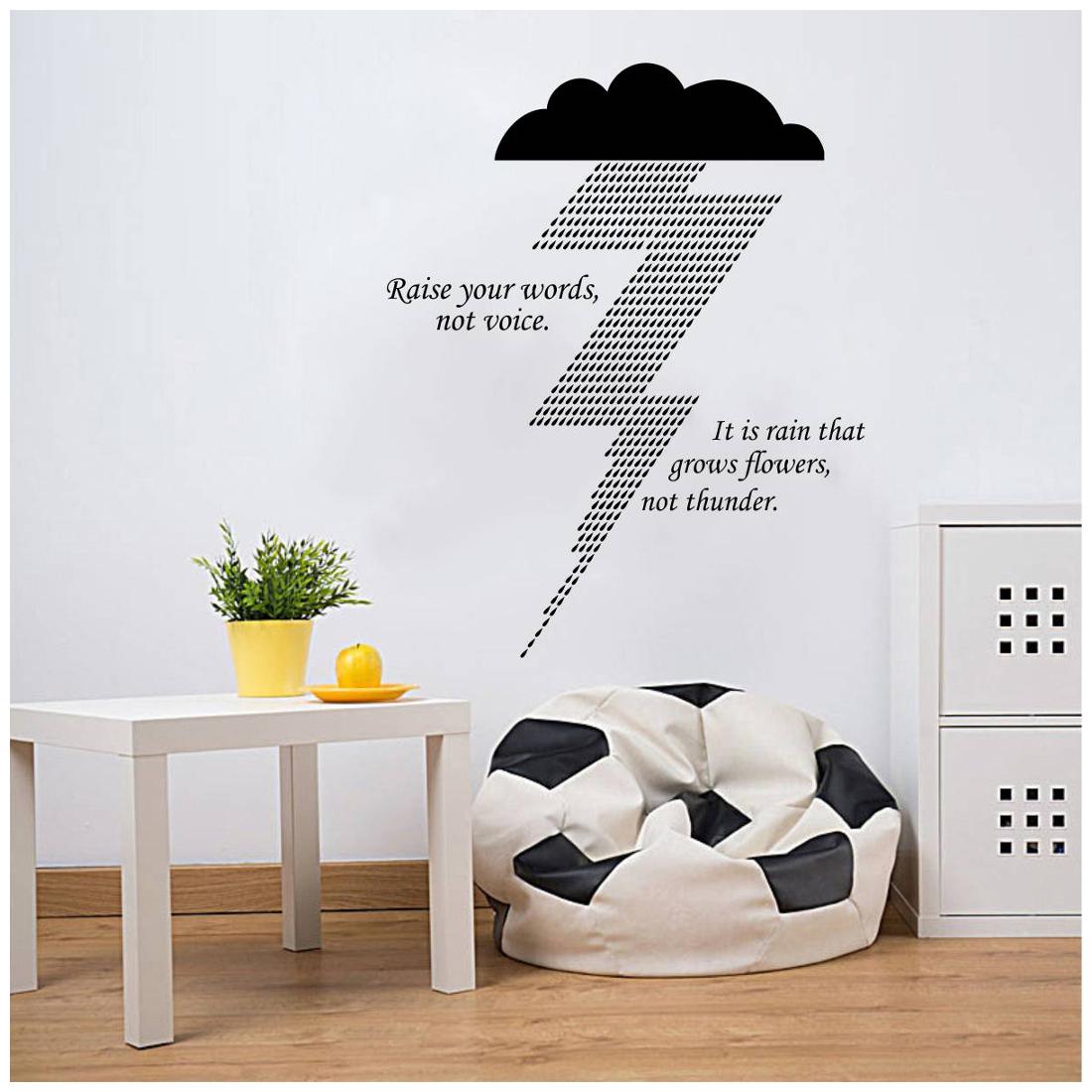 

Rawpockets Wall Stickers Raise Your Words not Voice Quote