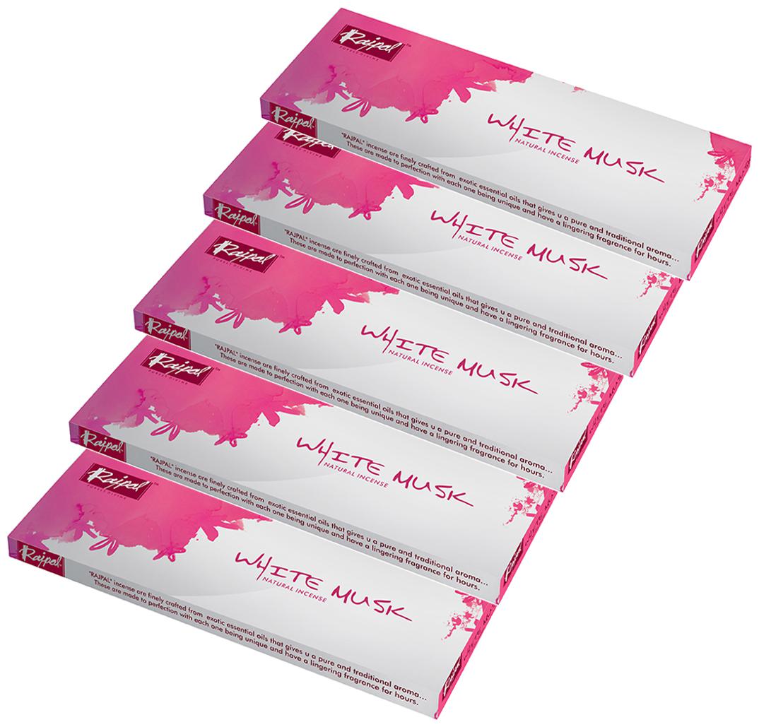 

Rajpal White Musk Brown Premium Hand Rolled Fragrance Natural Incense Stick (50Gram)