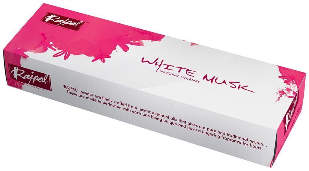 

Rajpal White Musk Brown Premium Hand Rolled Fragrance Natural Incense Stick (250Gram)
