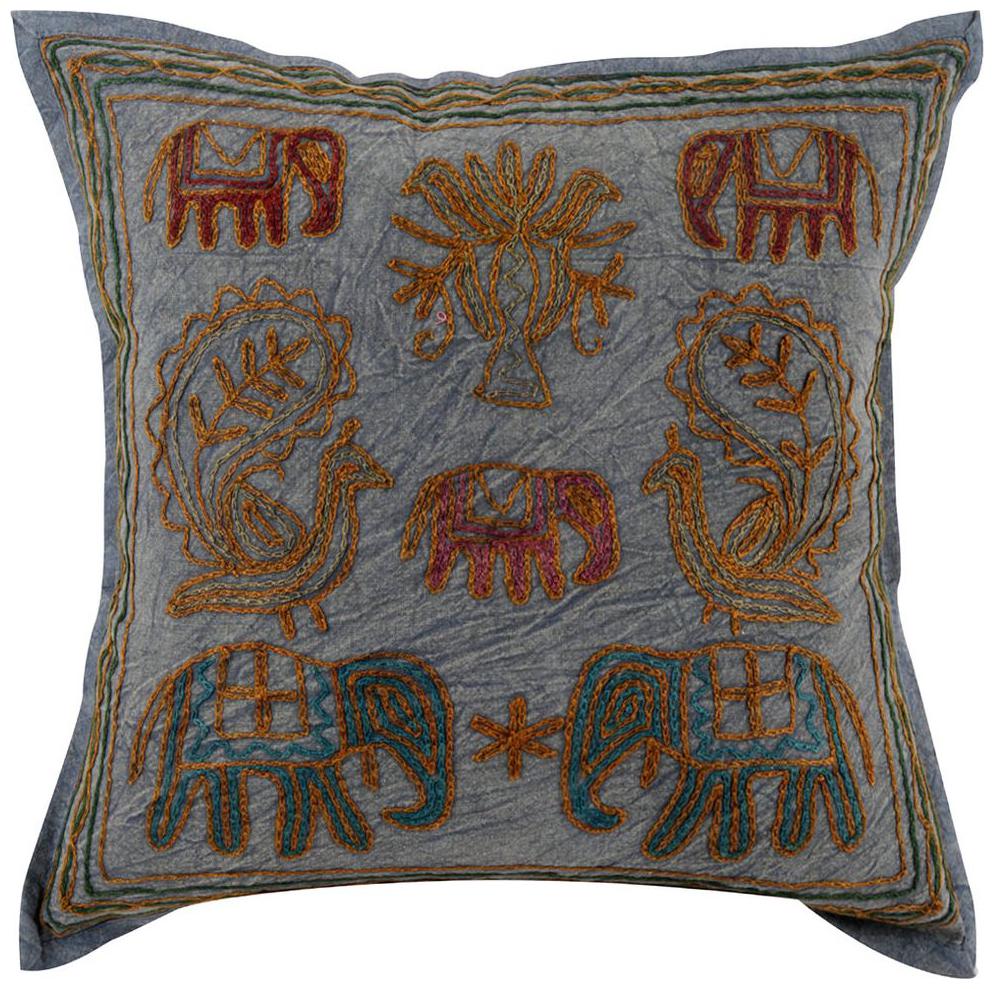 

Rajrang Printed Cotton Blue Cushion Cover ( Regular Pack of 1 )