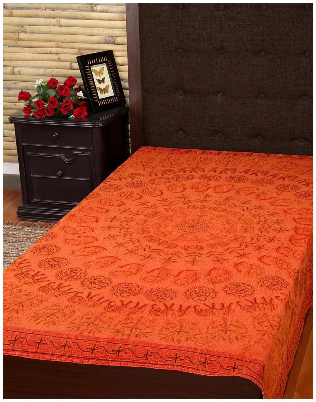 

Rajrang Cotton Printed Single Size Bedsheet 104 TC ( 1 Bedsheet With 1 Pillow Covers Red )