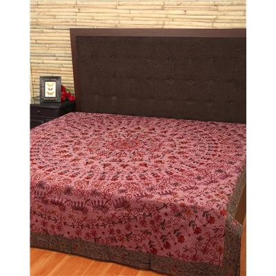 

Rajrang Cotton Printed Double Size Bedsheet 104 TC ( 1 Bedsheet With 2 Pillow Covers Pink )