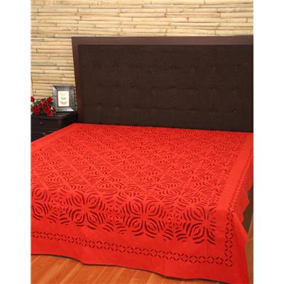 

Rajrang Cotton Printed Double Size Bedsheet 104 TC ( 1 Bedsheet With 2 Pillow Covers Maroon )