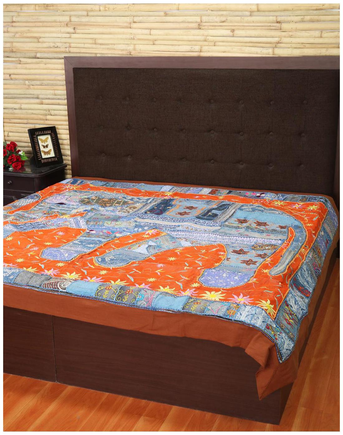 

Rajrang Cotton Printed Double Size Bedsheet 104 TC ( 1 Bedsheet With 2 Pillow Covers Orange )