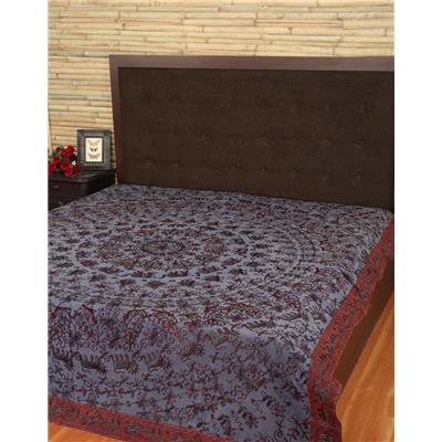 

Rajrang Cotton Printed Double Size Bedsheet 104 TC ( 1 Bedsheet With 2 Pillow Covers Blue )