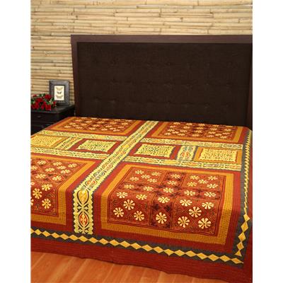 

Rajrang Cotton Printed Double Size Bedsheet 104 TC ( 1 Bedsheet With 2 Pillow Covers Maroon )