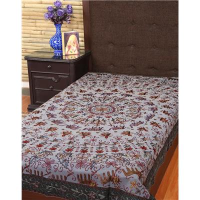 

Rajrang Cotton Printed Single Size Bedsheet 104 TC ( 1 Bedsheet With 1 Pillow Covers Grey )