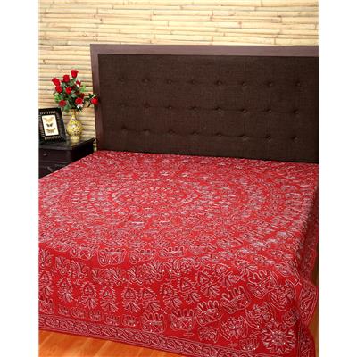 

Rajrang Cotton Printed Double Size Bedsheet 104 TC ( 1 Bedsheet With 2 Pillow Covers Red )
