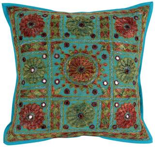 Buy Rajrang Embroidery Cushions Pillows Green Sofa Cushion Covers Set Of 1 Online At Low Prices In India Paytmmall Com
