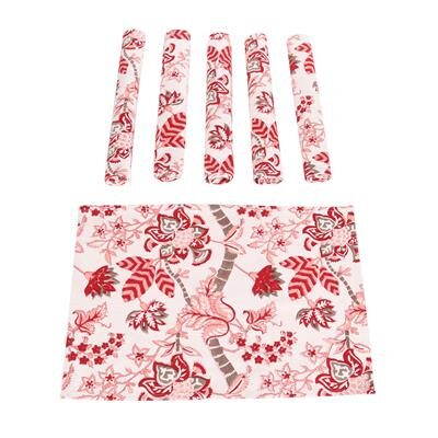 

Rajrang Off White Floral Hand Block Printed Cotton Placemat Set of 6