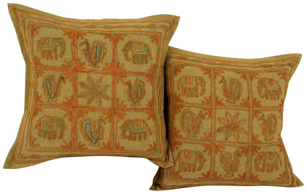

Rajrang Printed Cotton Green Cushion Cover ( Regular Pack of 2 )
