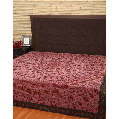 

Rajrang Cotton Printed Double Size Bedsheet 104 TC ( 1 Bedsheet With 2 Pillow Covers Pink )