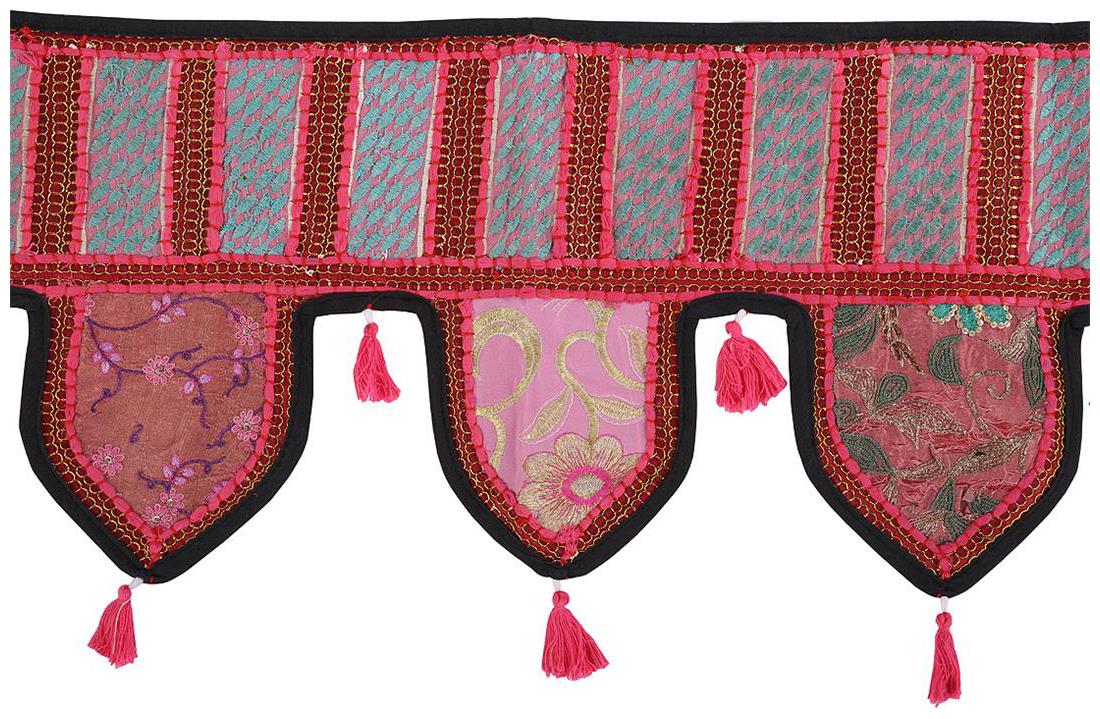

Rajrang Pink Color Home Decor Toran Cotton Fabric Hanging Door Torans