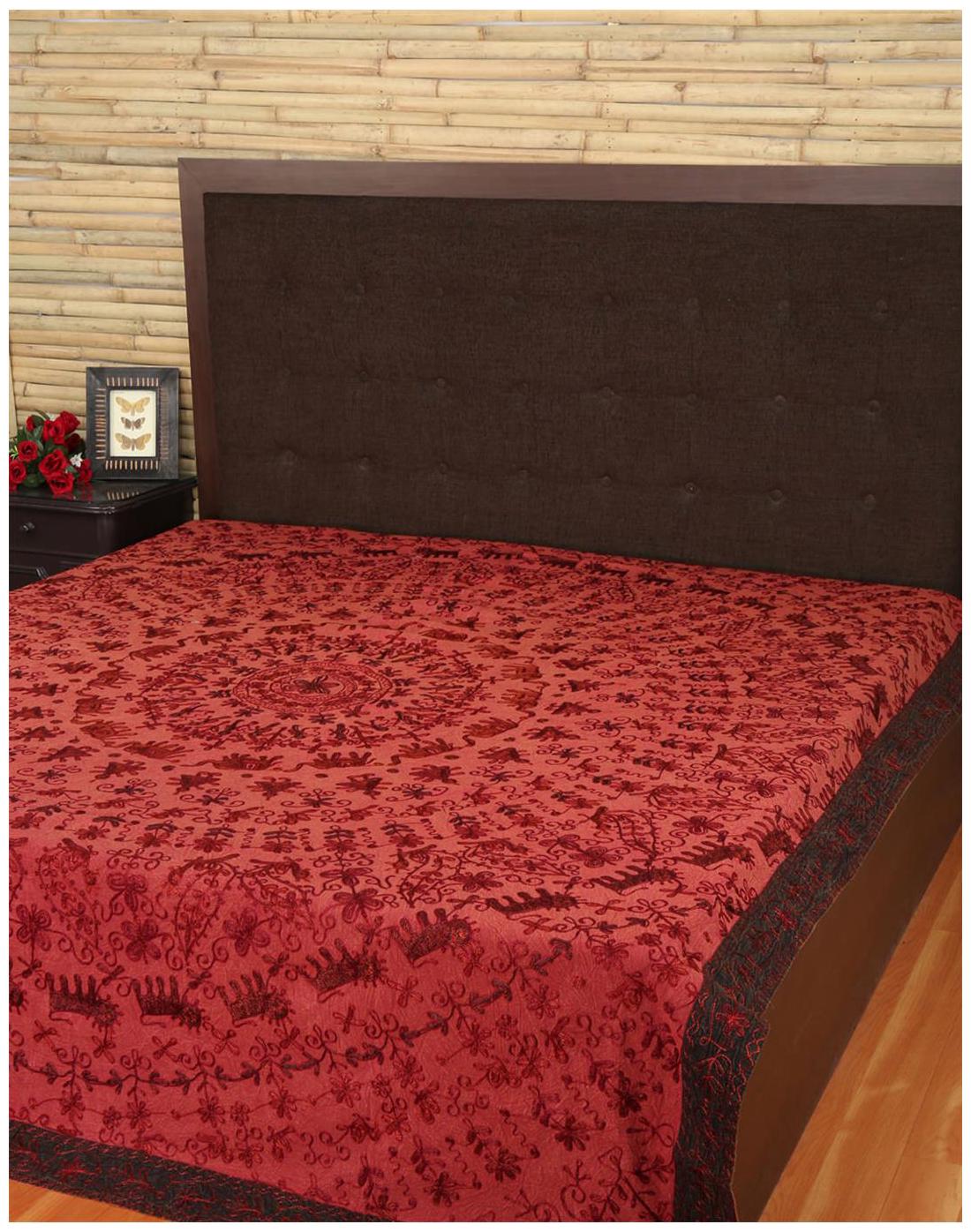 

Rajrang Cotton Printed Double Size Bedsheet 104 TC ( 1 Bedsheet With 2 Pillow Covers Red )