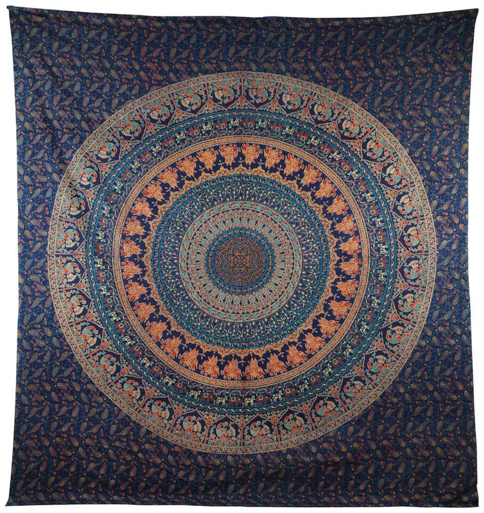 

Rajrang Tapestries Beautiful Wall Hanging Trippy Tapestry Embroidered Work Cotton Tapestry For Home Decorations Large Tapestry