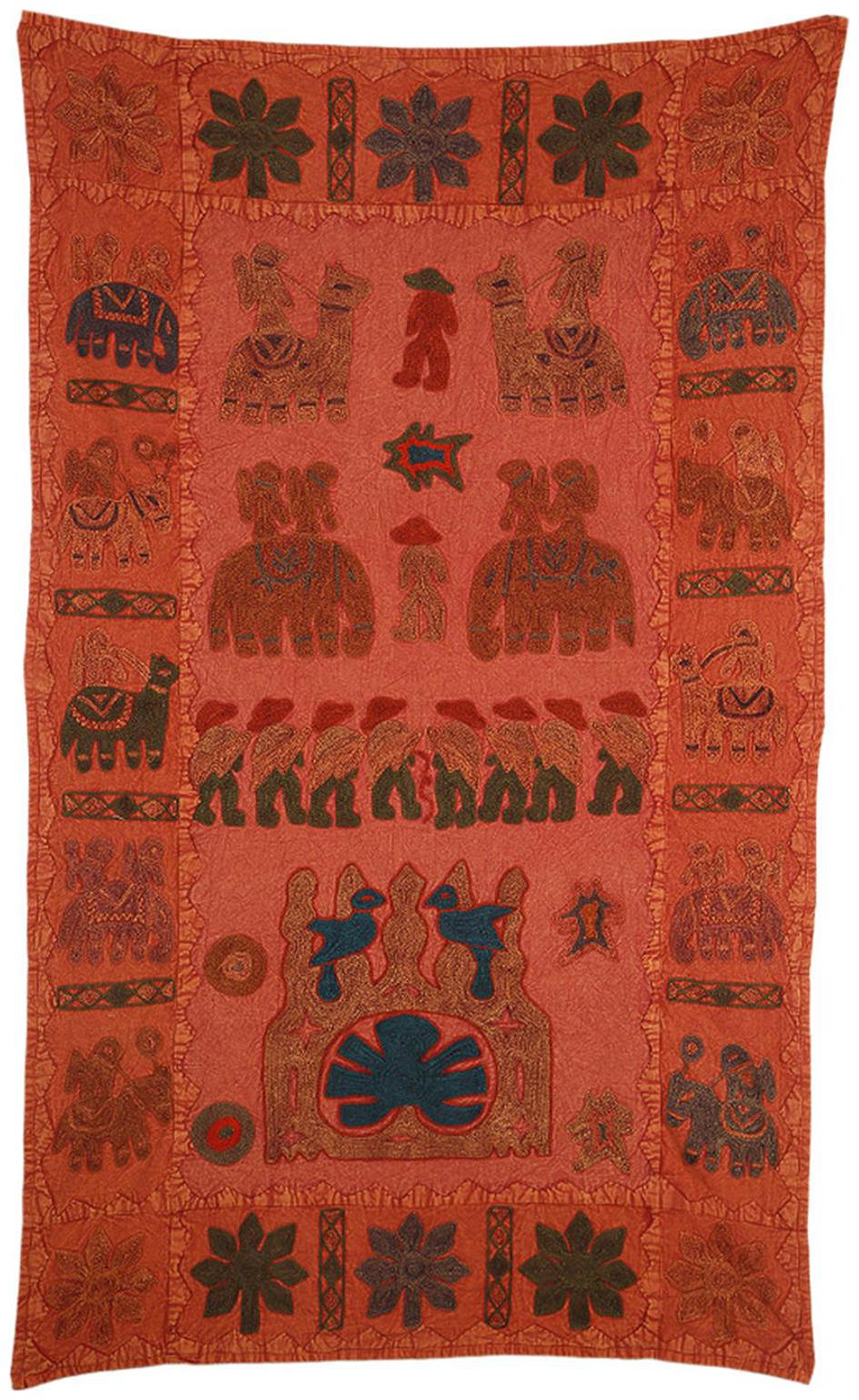 

Rajrang Trippy Tapestry Antique Wall Hanging Home D cor Rajasthani Decorative Tapestry Embroidery On Cotton Tapestry Rods
