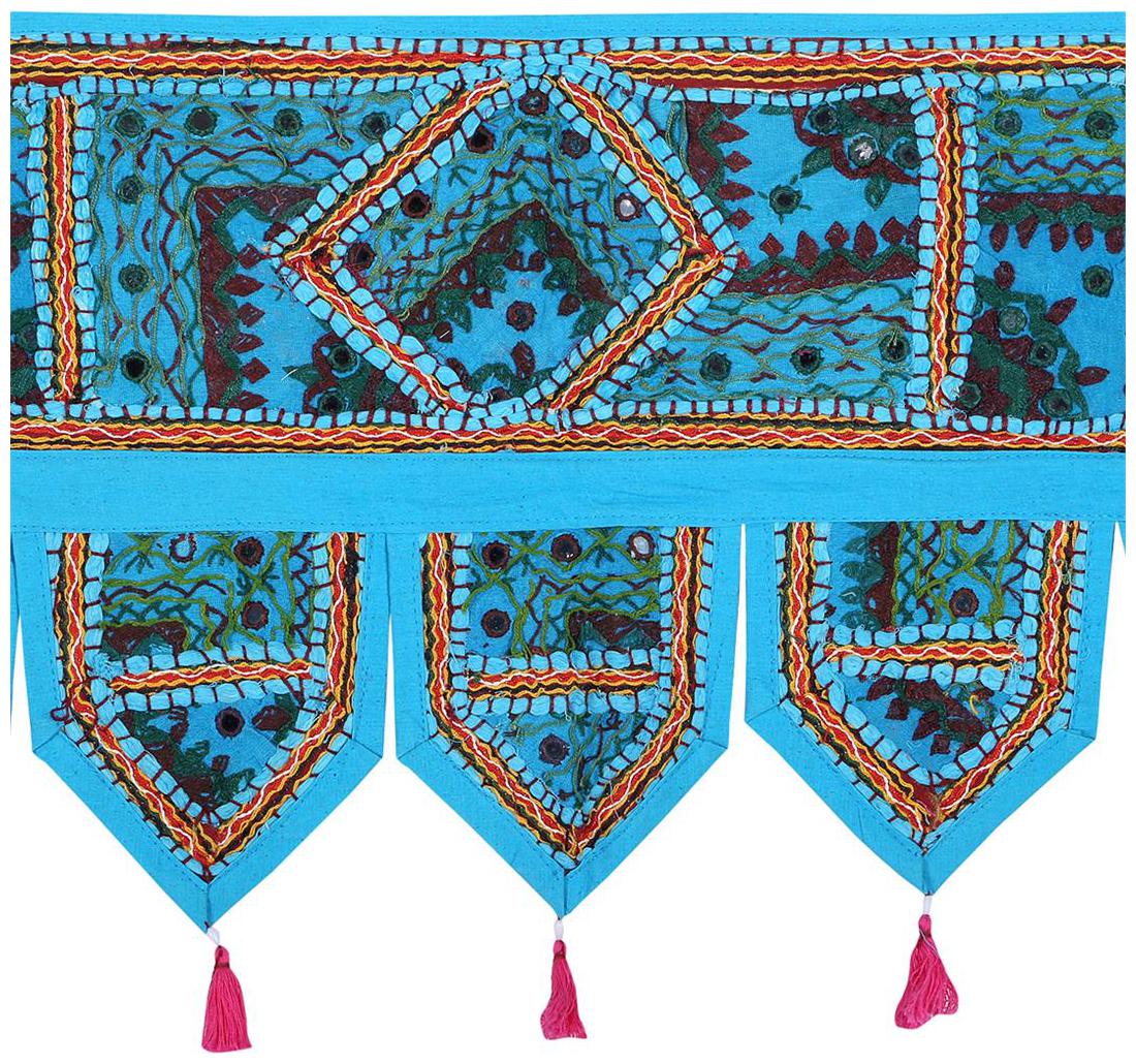 

Rajrang Green Color Home Decor Toran Cotton Fabric Hanging Door Torans