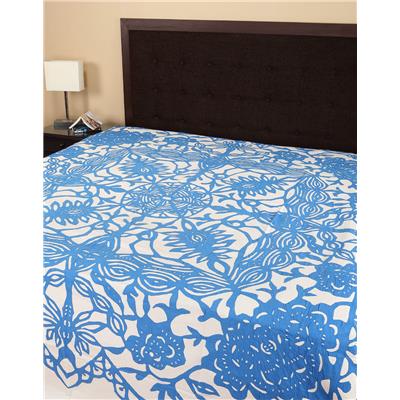 

Rajrang Cotton Printed Double Size Bedsheet 104 TC ( 1 Bedsheet With 2 Pillow Covers White )