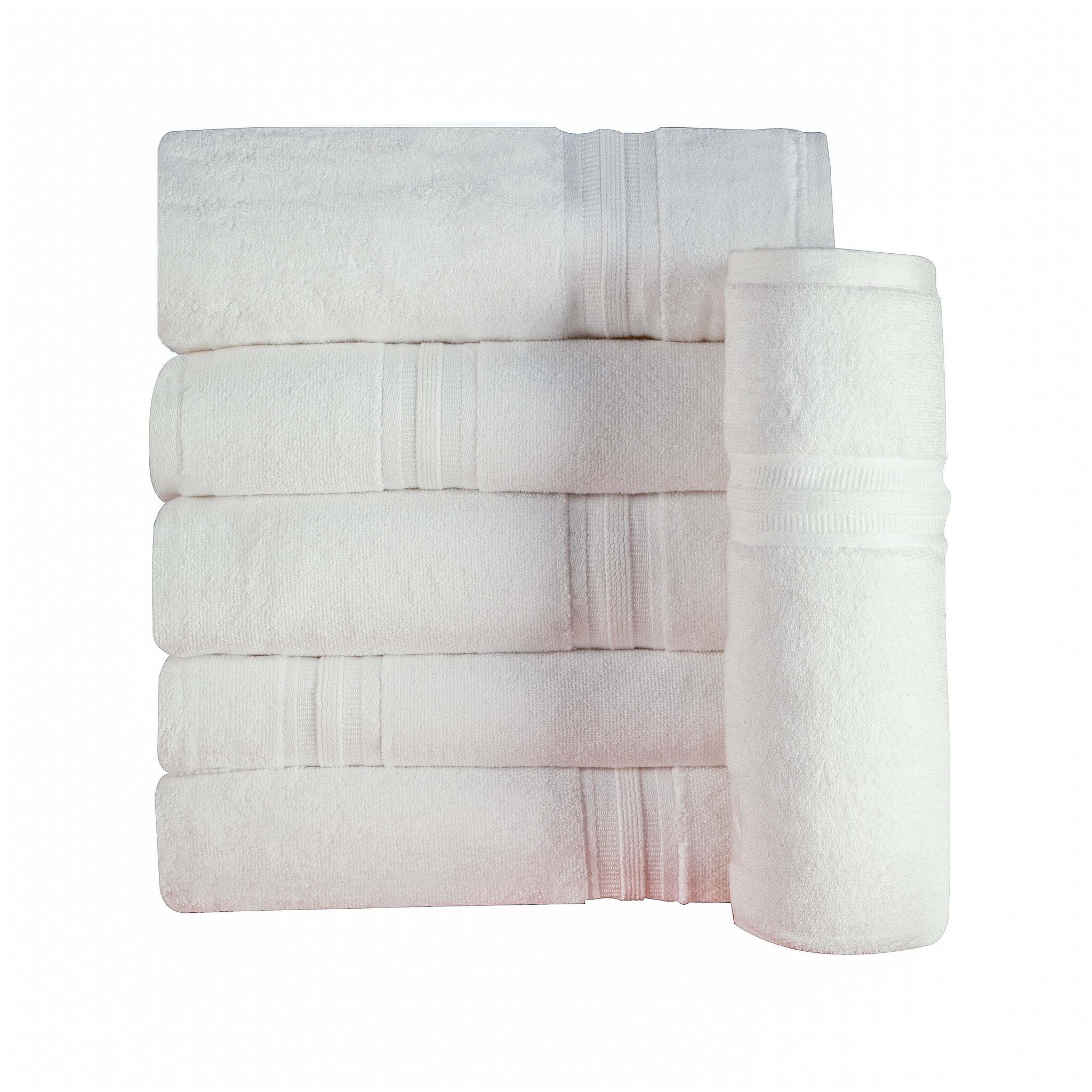 

Rakshan 500 GSM Cotton Bath Towel ( 6 Pieces White )