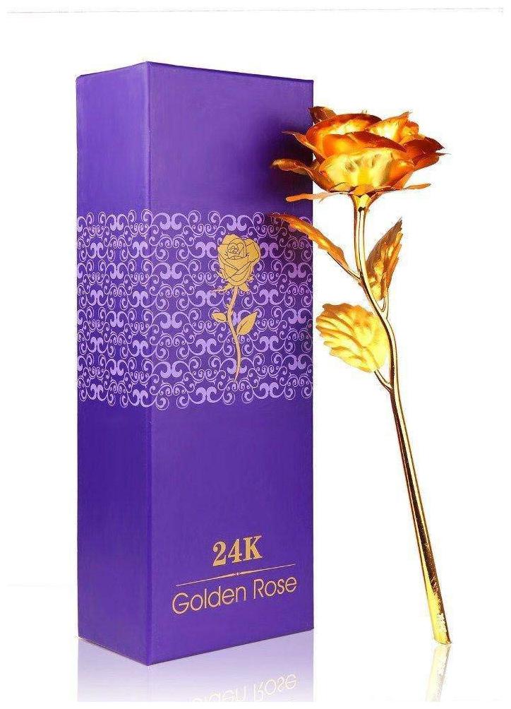 

Rangoli Artificial Golden Rose For Love Special