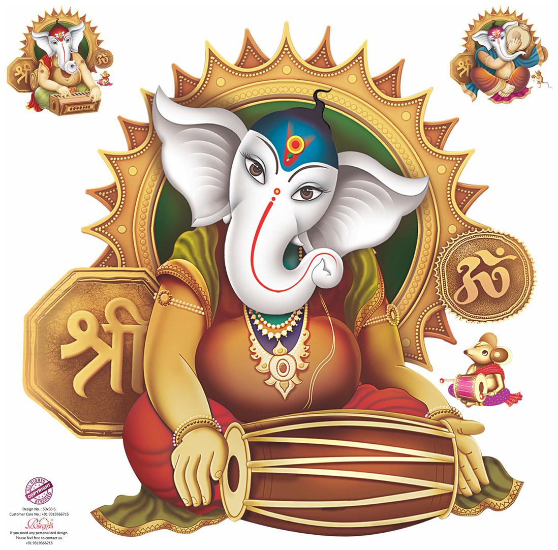 

Rangoli Glossy Decorative Wall Stickers