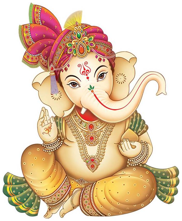 

Rangoli God And God S Large Gaensh Ji Modern Art Sticker (Set Of 1)